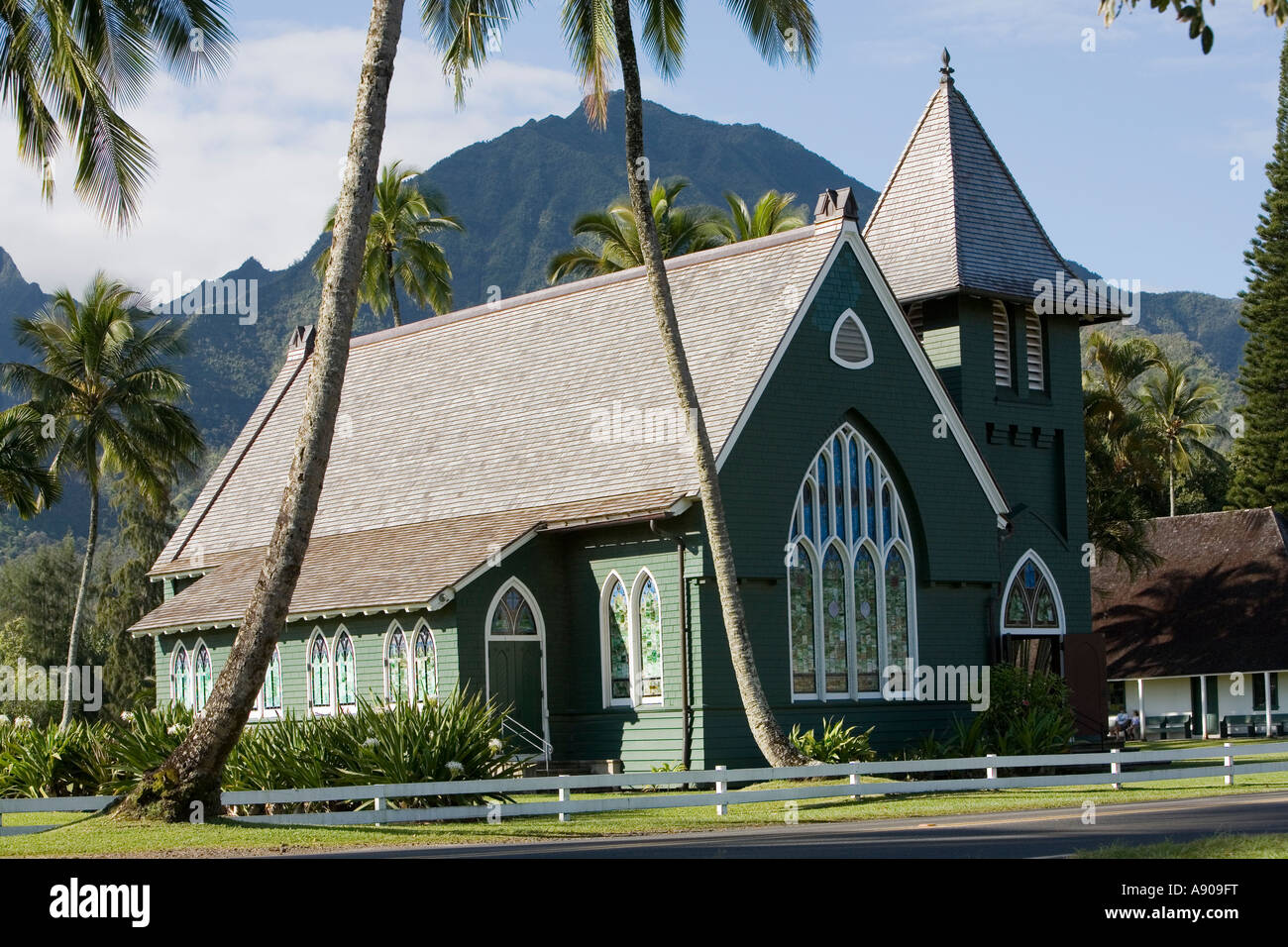 Wai`oli Hui`ia church in Hanalei, Kauai, Hawaii Stock Photo Alamy